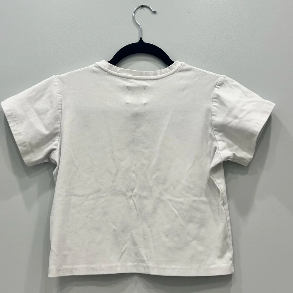 With Jean White Tee with Black Graphic Logo Baby tee - Picture 5 of 7